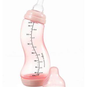 Difrax Sutteflaske - 250 mL - Naturlig - Anti Kolik - Pink - OneSize - Difrax Sutteflaske